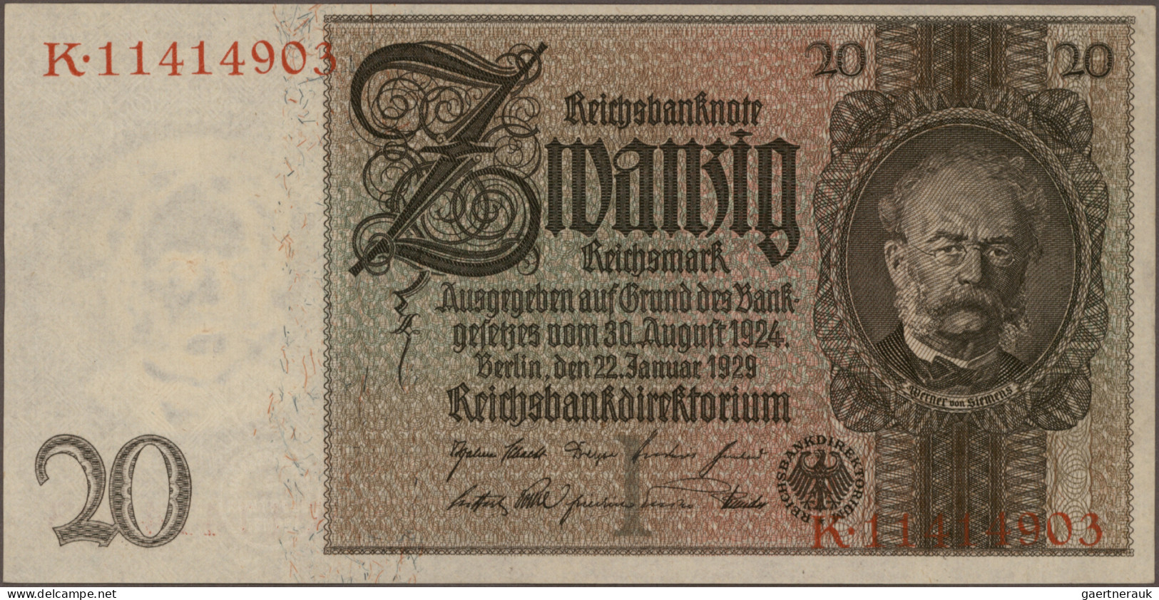 Deutschland - Deutsches Reich bis 1945: Schachtel mit mehr als 1.300 Banknoten D