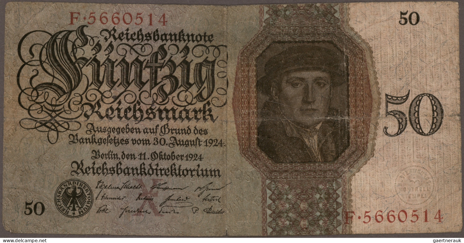 Deutschland - Deutsches Reich bis 1945: Schachtel mit mehr als 1.300 Banknoten D