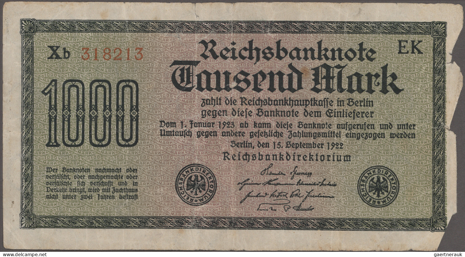 Deutschland - Deutsches Reich bis 1945: Zwei Alben und ein paar lose Banknoten /