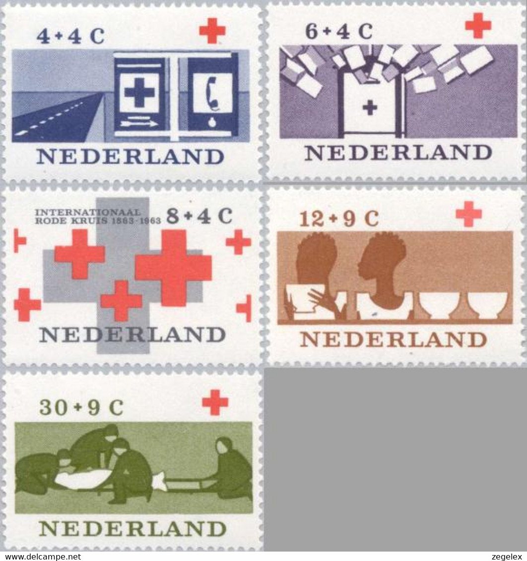 1963 Rode Kruis NVPH 795/799 Postfris/MNH/** - Unused Stamps