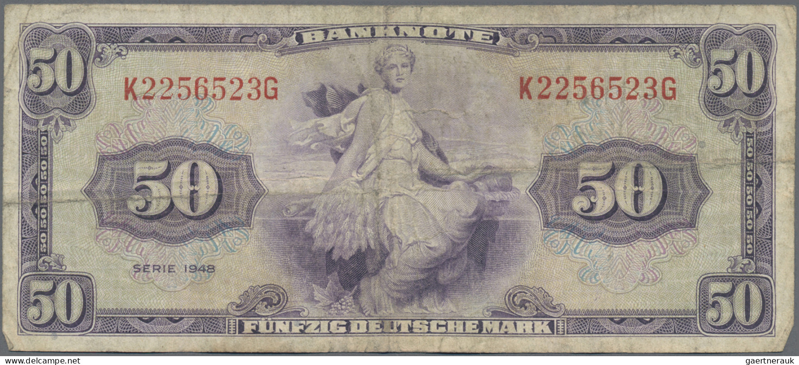 Deutschland - Bank Deutscher Länder + Bundesrepublik Deutschland: 3 X 50 DM 1948 - Sonstige & Ohne Zuordnung