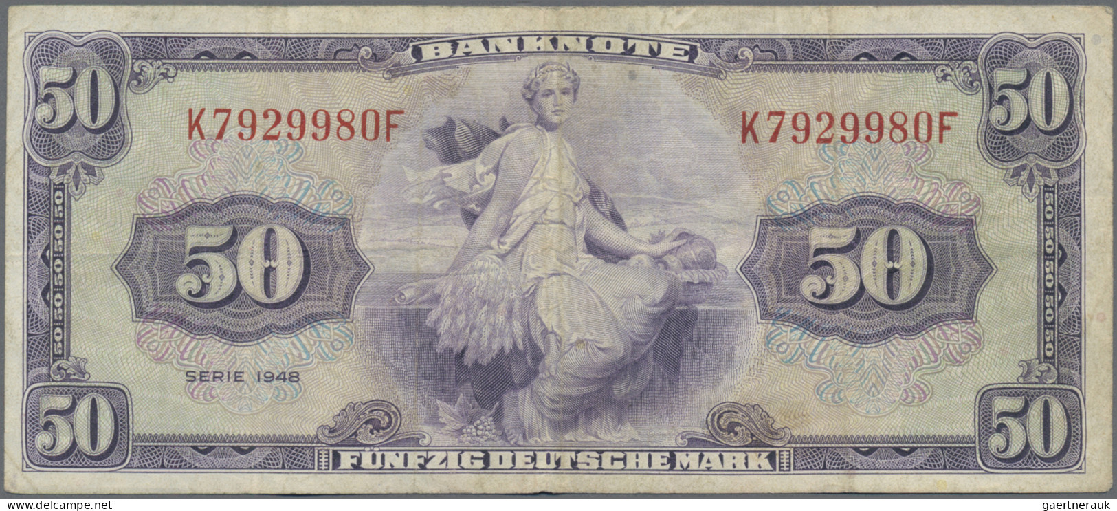 Deutschland - Bank Deutscher Länder + Bundesrepublik Deutschland: 3 X 50 DM 1948 - Otros & Sin Clasificación