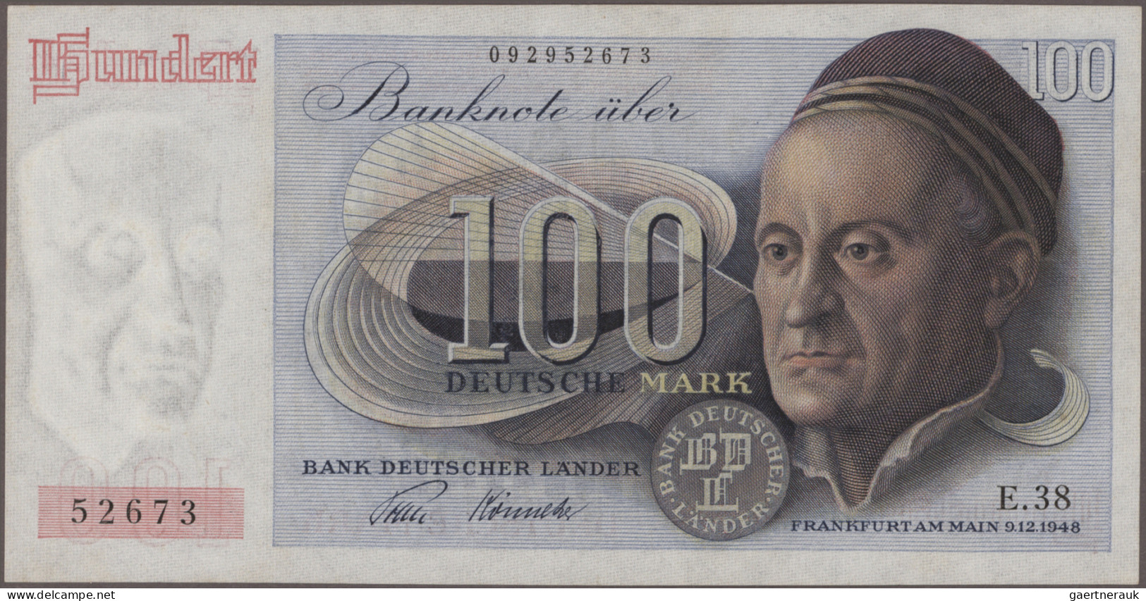 Deutschland - Bank Deutscher Länder + Bundesrepublik Deutschland: Bank deutscher