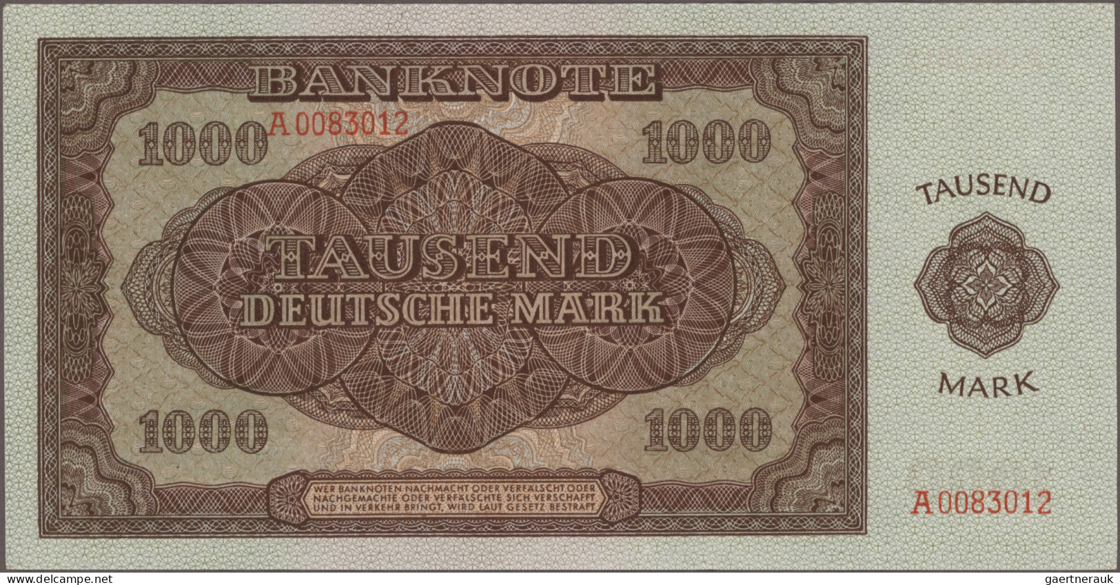 Deutschland - DDR: Deutsche Notenbank, Serie 1948, 50 Pfennig – 1.000 Mark (Ro.3 - Andere & Zonder Classificatie