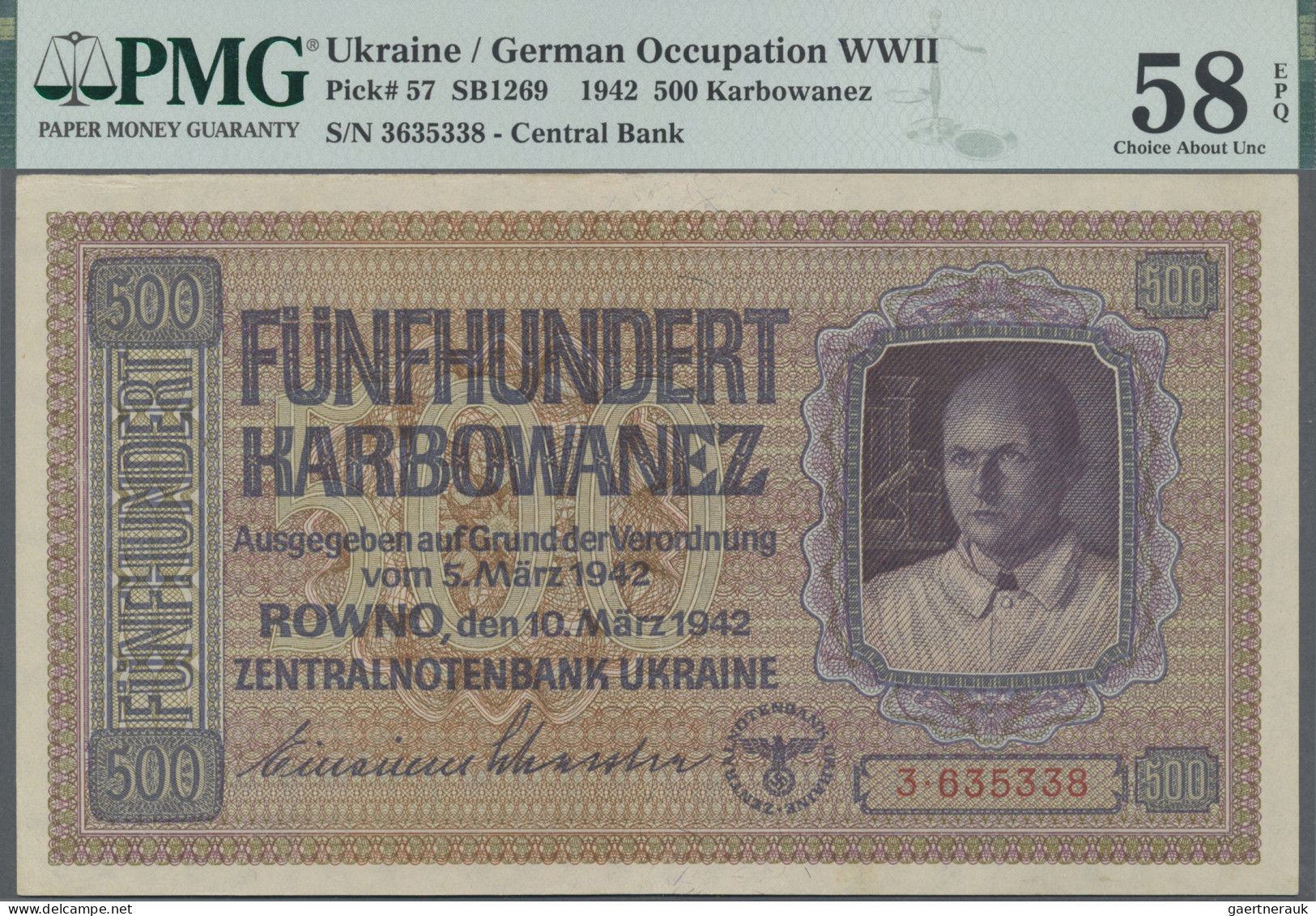 Deutschland - Nebengebiete Deutsches Reich: Zentralnotenbank Ukraine, 500 Karbow - Otros & Sin Clasificación