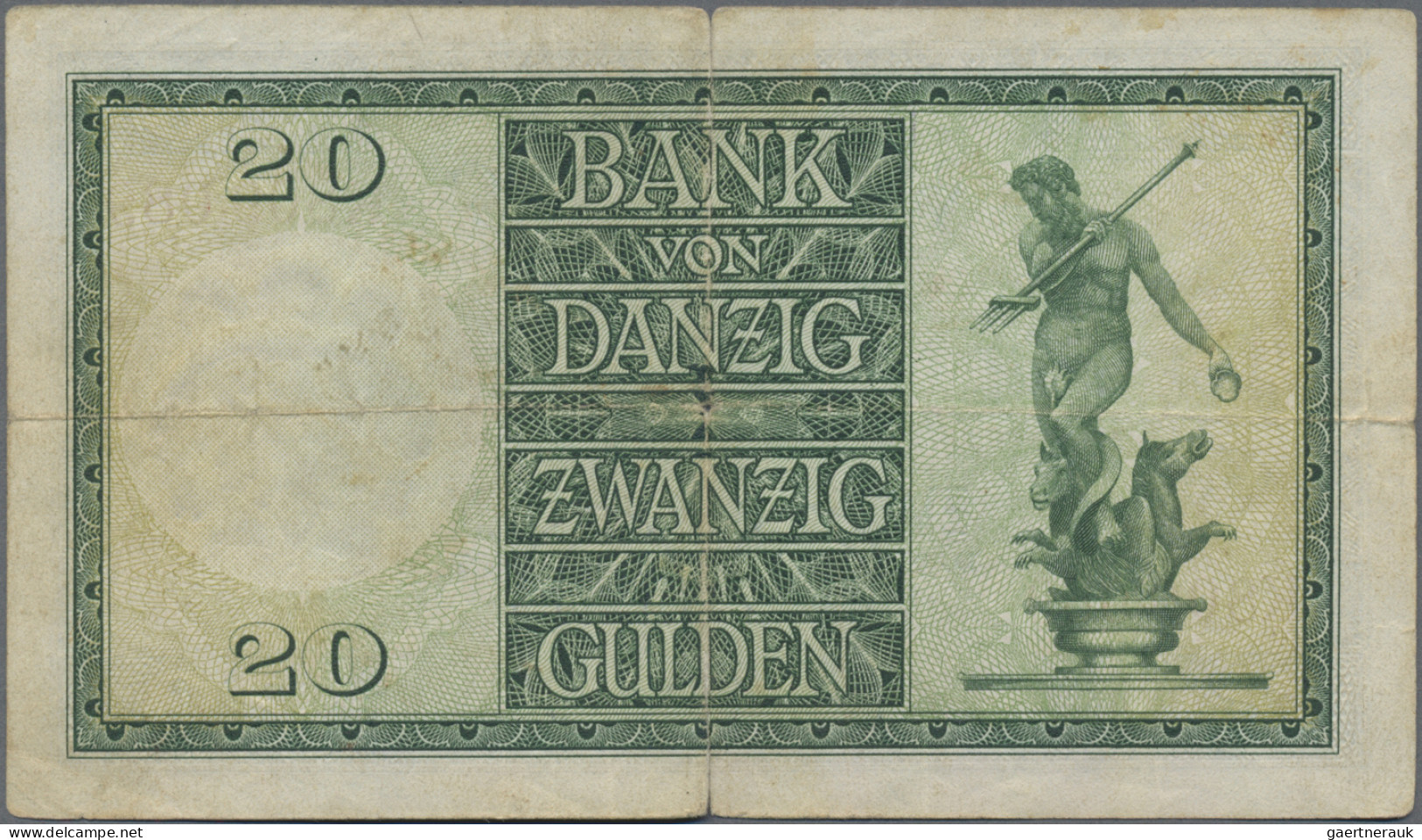 Deutschland - Nebengebiete Deutsches Reich: Bank Von Danzig, 20 Gulden Vom 1. No - Autres & Non Classés