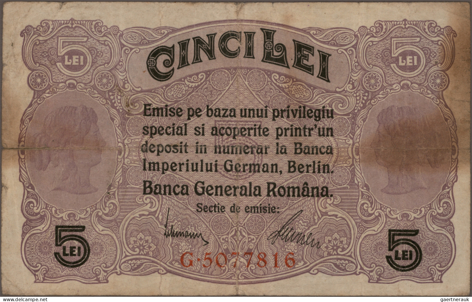 Deutschland - Nebengebiete Deutsches Reich: Banca Generala Romana, Lot Mit 16 Ba - Other & Unclassified