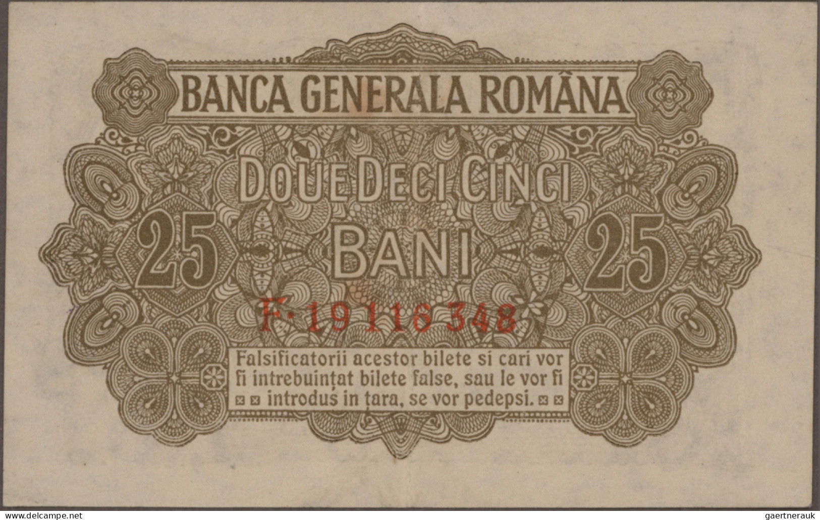 Deutschland - Nebengebiete Deutsches Reich: Banca Generala Romana, Lot mit 16 Ba
