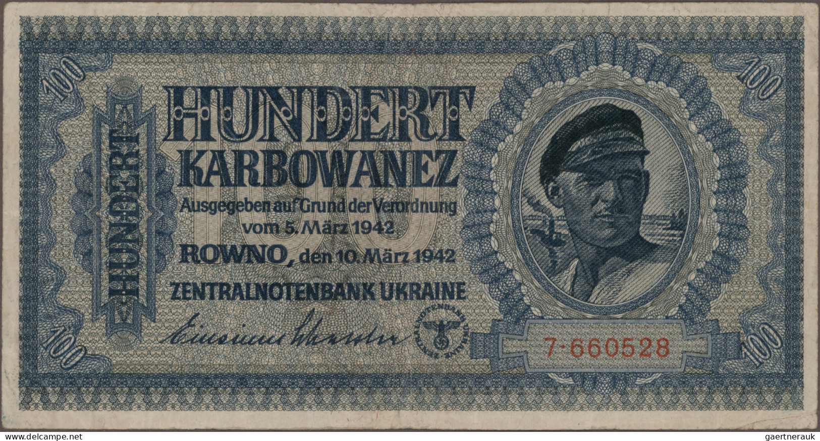 Deutschland - Nebengebiete Deutsches Reich: Zentralnotenbank Ukraine 1942, Lot M - Otros & Sin Clasificación