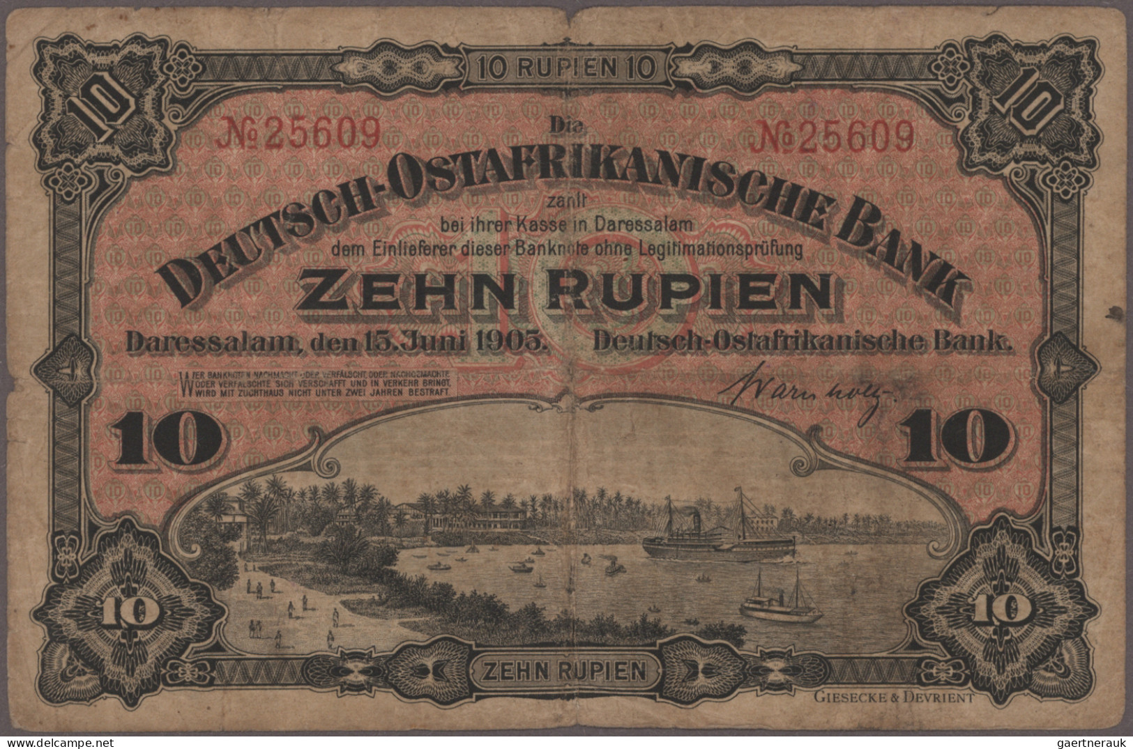 Deutschland - Kolonien: Deutsch-Ostafrikanische Bank, Serien 1905-1916, Lot Mit - Autres & Non Classés