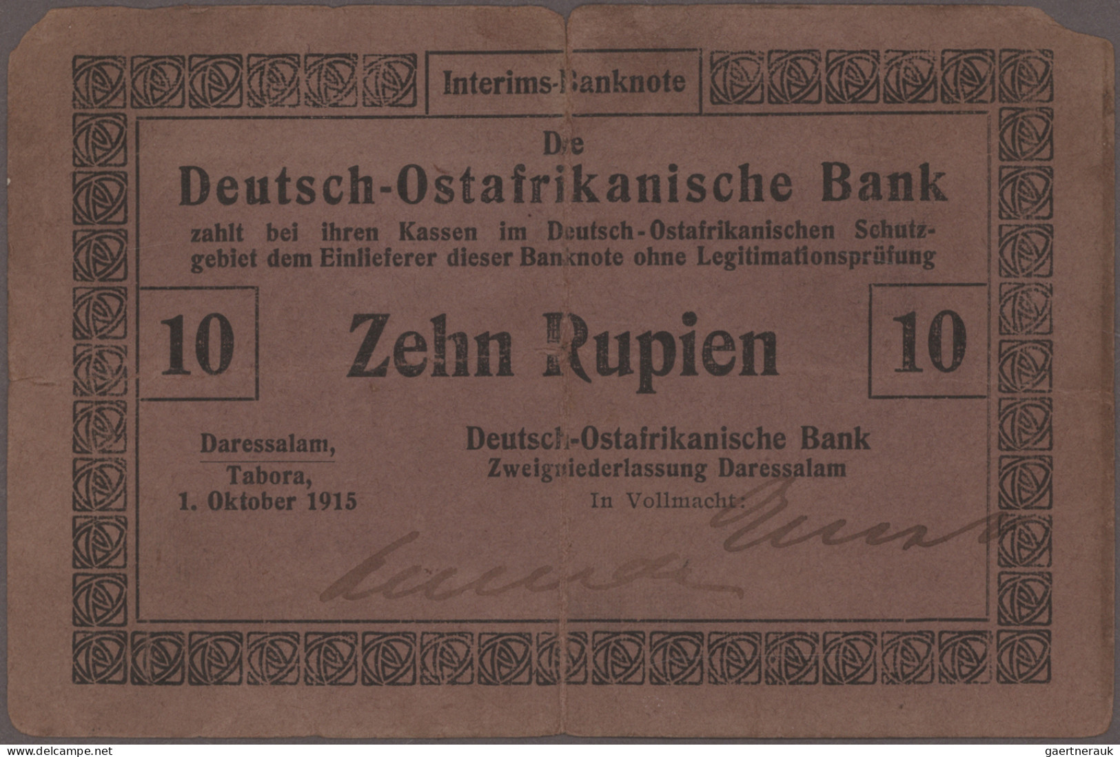 Deutschland - Kolonien: Deutsch-Ostafrikanische Bank, Serien 1905-1916, Lot Mit - Otros & Sin Clasificación