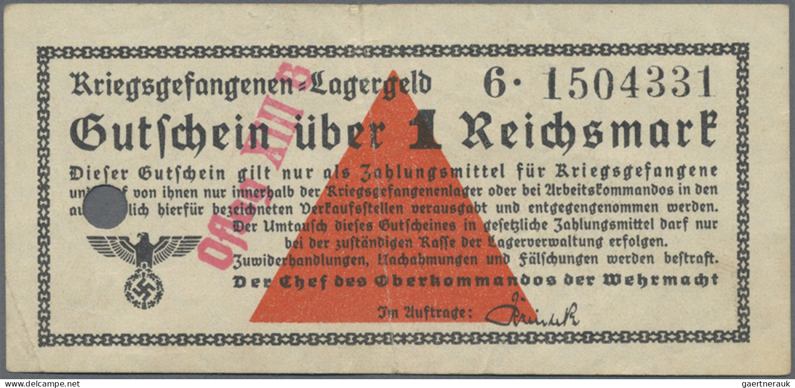 Deutschland - Konzentrations- Und Kriegsgefangenenlager: Lot Lagergeld O.D.(1939 - Other & Unclassified