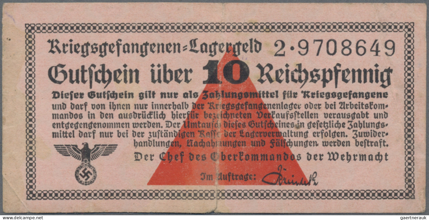 Deutschland - Konzentrations- Und Kriegsgefangenenlager: Lot Lagergeld O.D.(1939 - Otros & Sin Clasificación