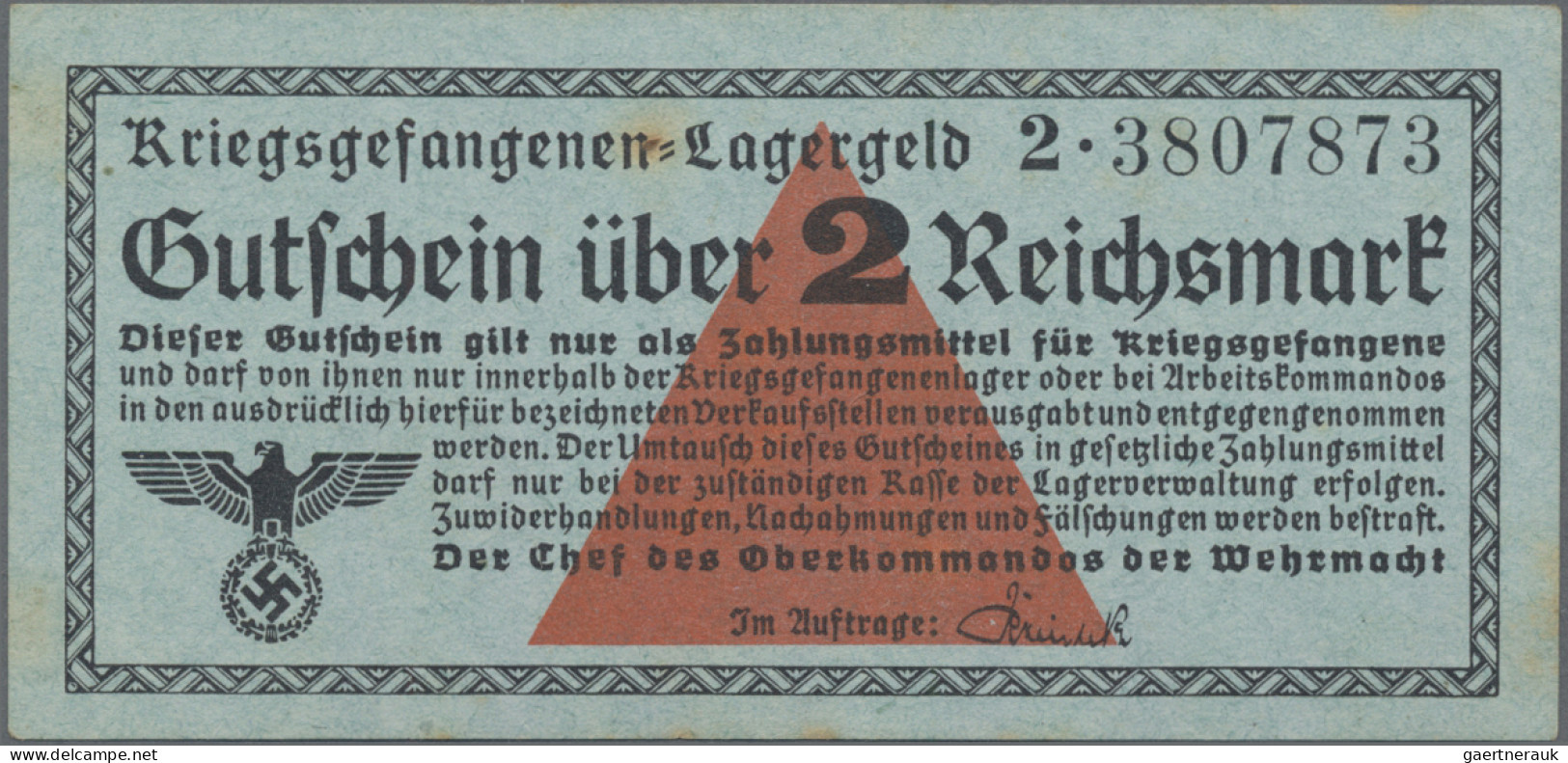 Deutschland - Konzentrations- Und Kriegsgefangenenlager: Lot Lagergeld O.D.(1939 - Andere & Zonder Classificatie
