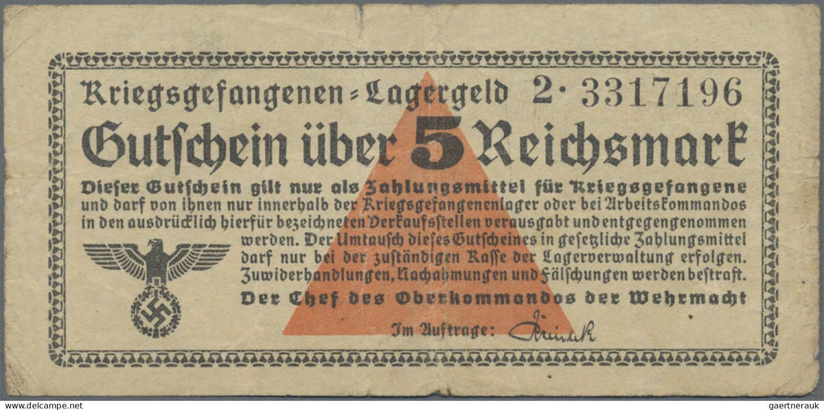 Deutschland - Konzentrations- Und Kriegsgefangenenlager: Lot Lagergeld O.D.(1939 - Other & Unclassified