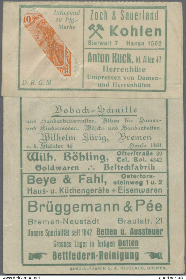 Deutschland - Briefmarkennotgeld: Bremen, Wilhelm Rehme, Herrenmoden, Briefmarke - Andere & Zonder Classificatie