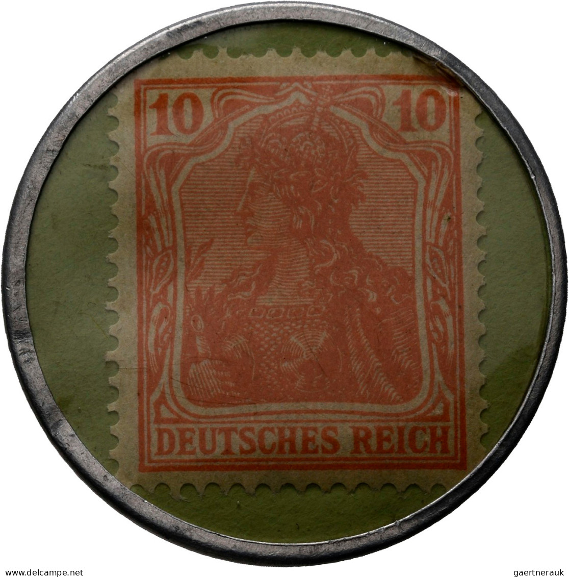 Deutschland - Briefmarkennotgeld: Hamburg, Kräuter-Mayer's, 10 Pf. Germania, MUG - Autres & Non Classés