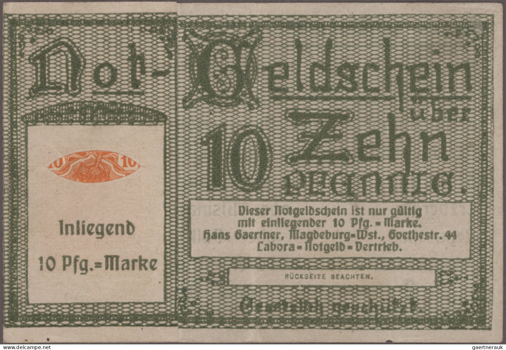 Deutschland - Briefmarkennotgeld: 4 Ausgaben, Dabei Köln, Carl Grave (Kjölby Rek - Sonstige & Ohne Zuordnung