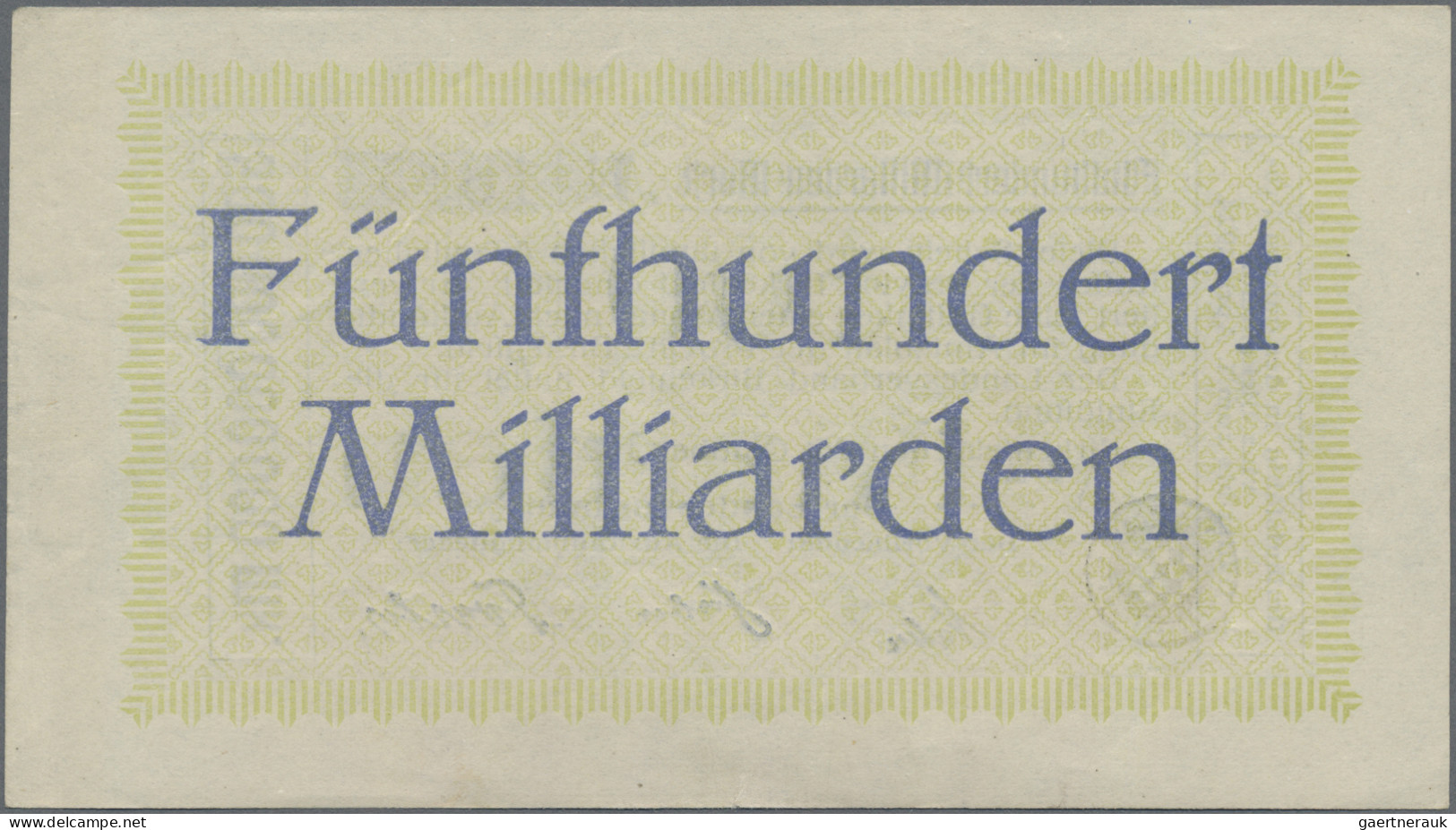 Deutschland - Länderscheine: Birkenfeld, Landesvorstand, 2 X 500 Mrd. Mark, 26.1 - Other & Unclassified