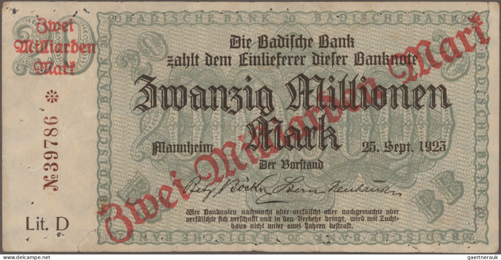 Deutschland - Länderscheine: Lot Mit 44 Länderbanknoten Und 14 Notgeldscheinen M - Andere & Zonder Classificatie