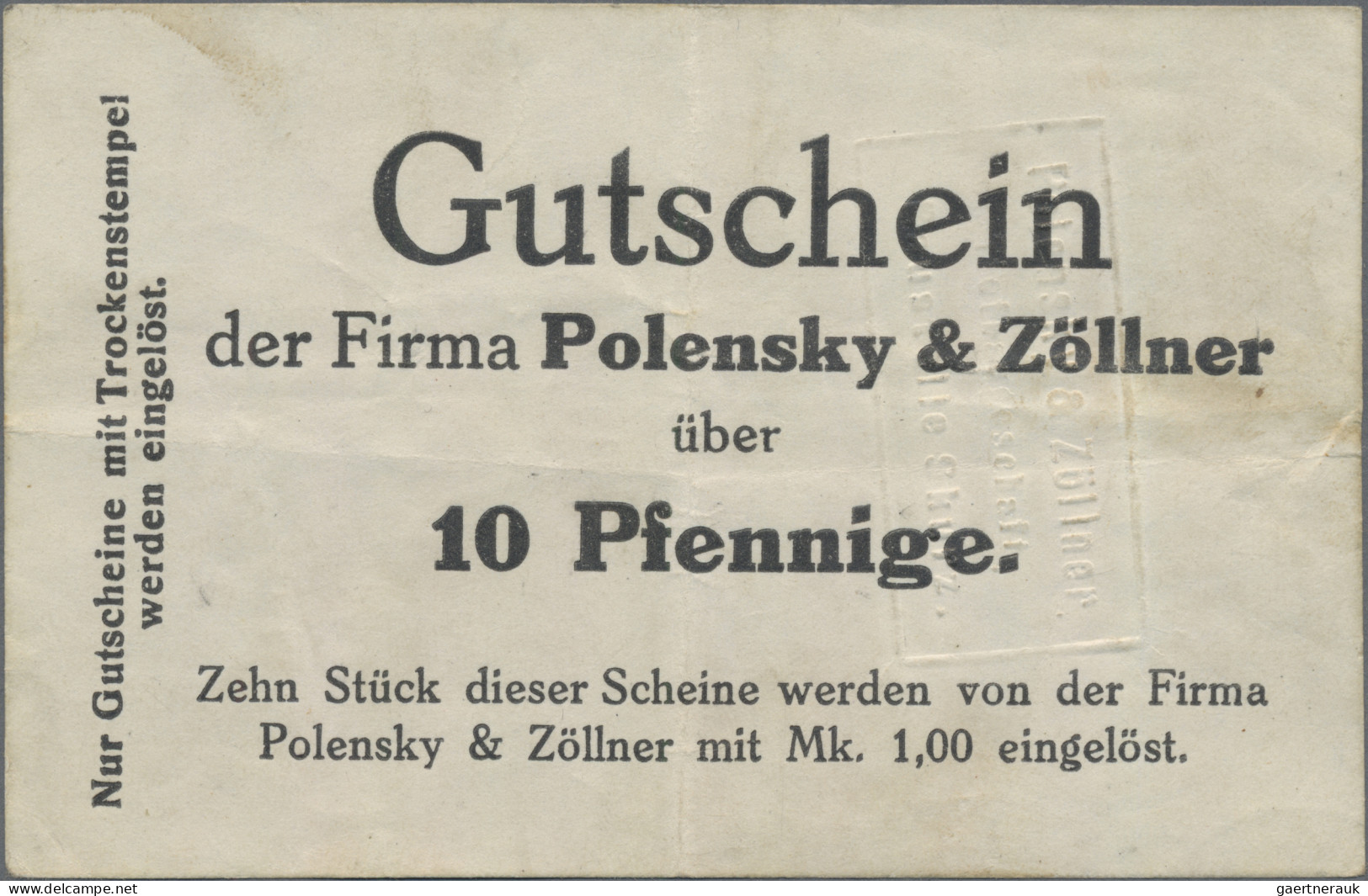 Deutschland - Notgeld - Ehemalige Ostgebiete: Skurz, Westpreußen, Polensky & Zöl - Sonstige & Ohne Zuordnung