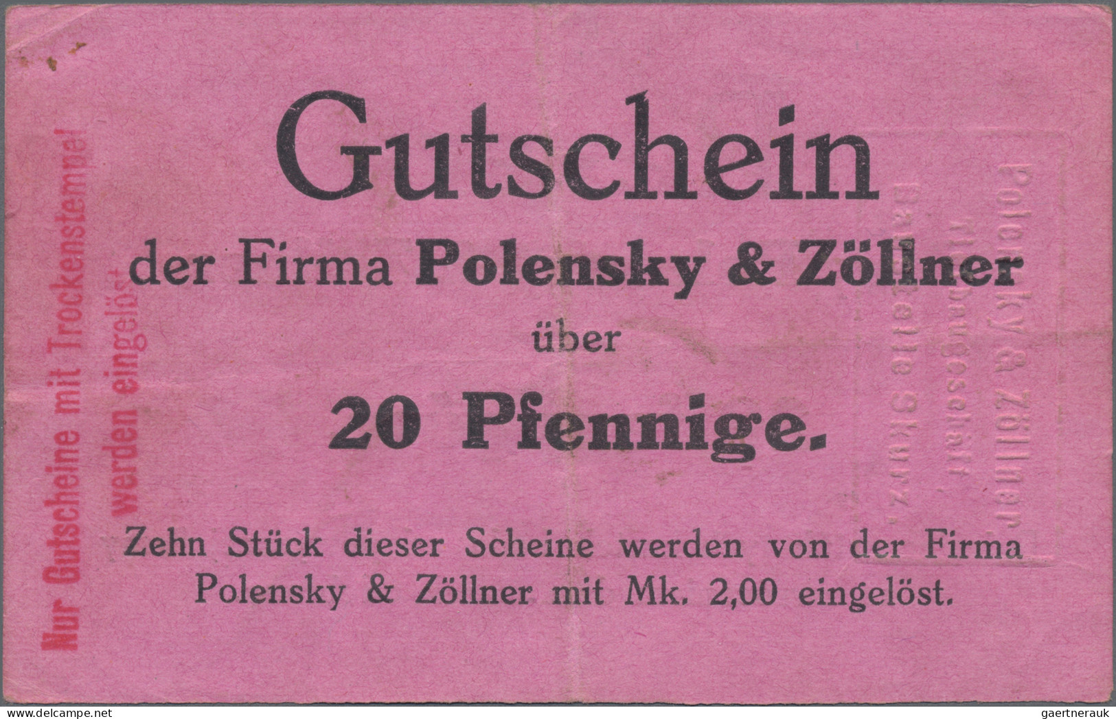 Deutschland - Notgeld - Ehemalige Ostgebiete: Skurz, Westpreußen, Polensky & Zöl - Sonstige & Ohne Zuordnung