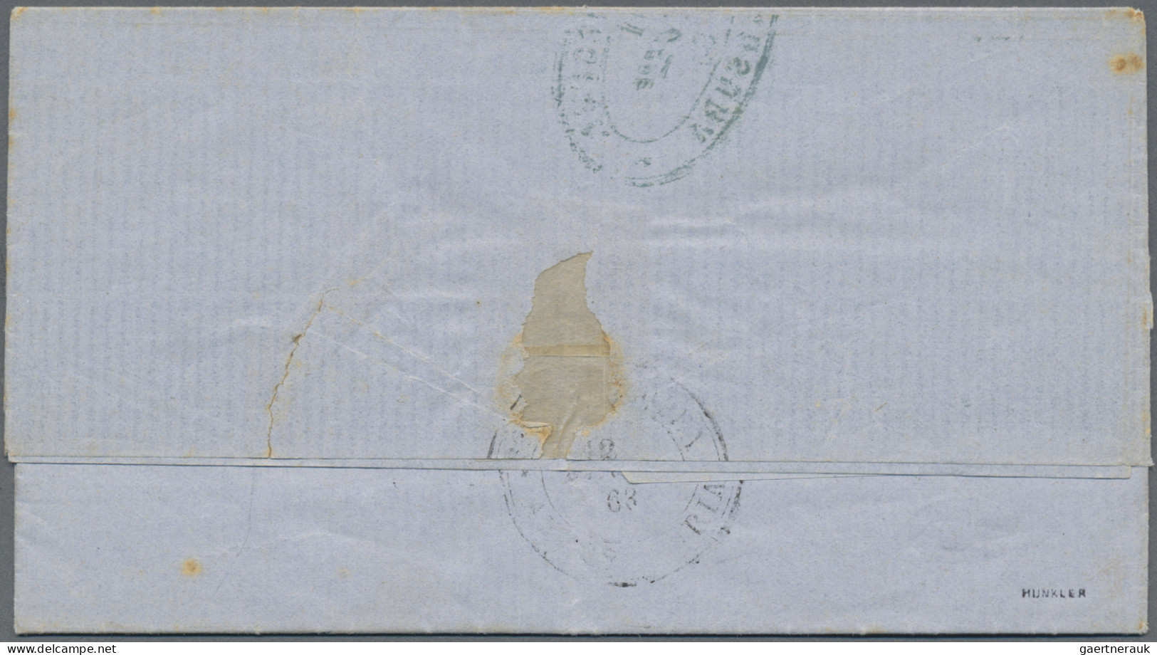 Egypt -  Pre Adhesives  / Stampless Covers: 1863 Entire Letter From El-Mansura T - Voorfilatelie