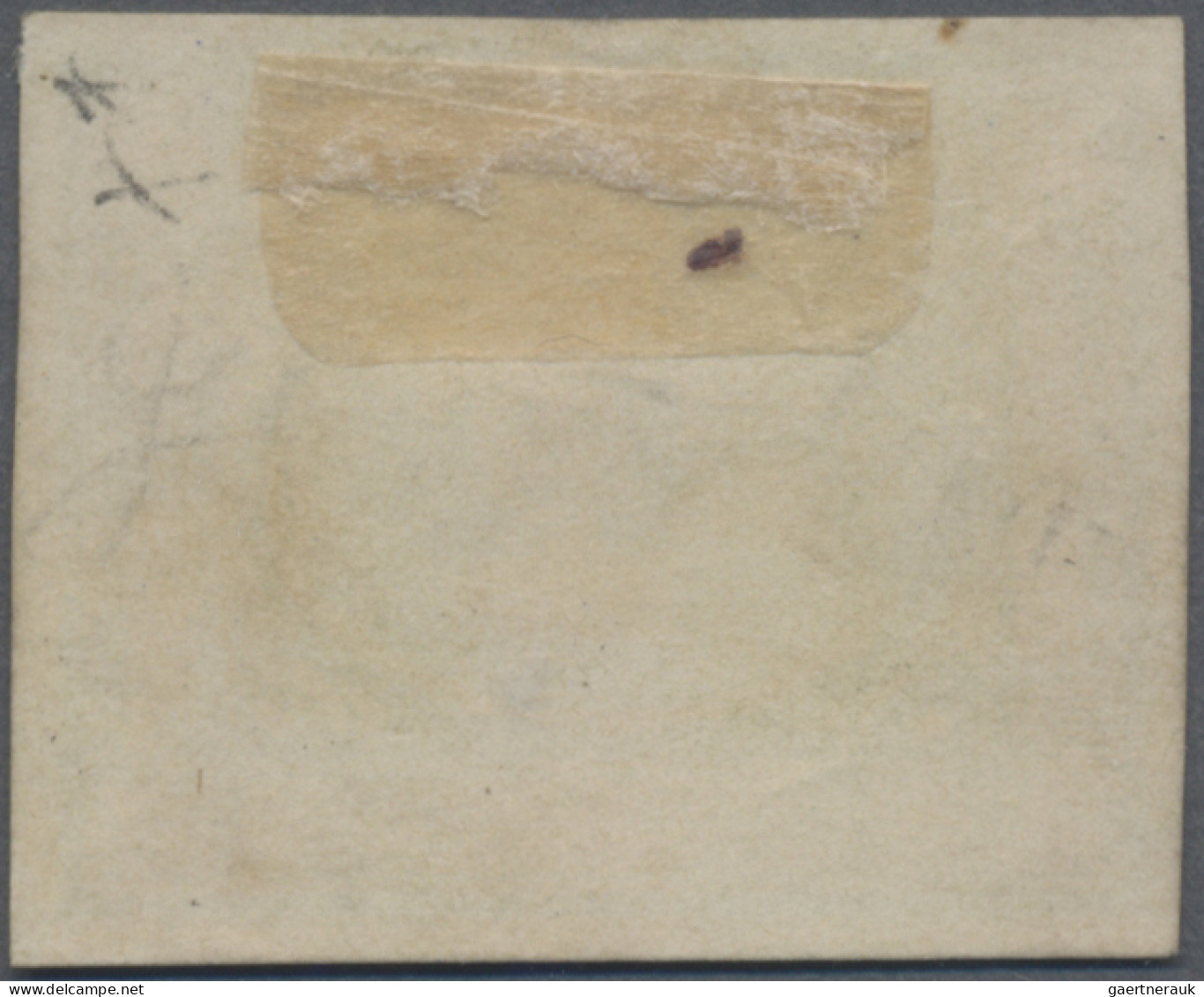 Egypt: 1867, Sphinx/Pyramid, Imperforate Proof In Green, Issued Design But Blank - Ungebraucht
