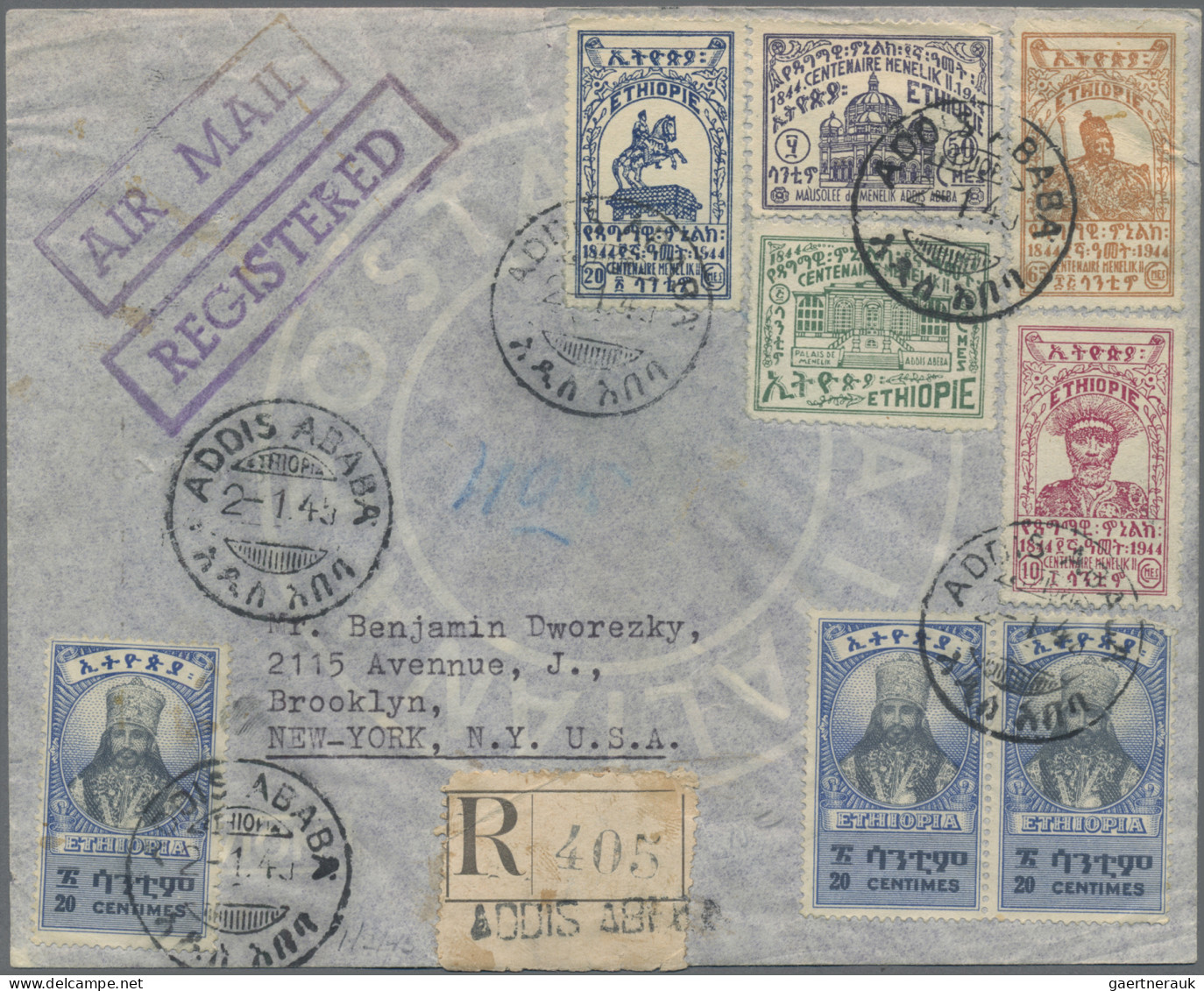 Ethiopia: 1944, Birth Centenary, Complete Set In Combination With Four Values 20 - Ethiopia