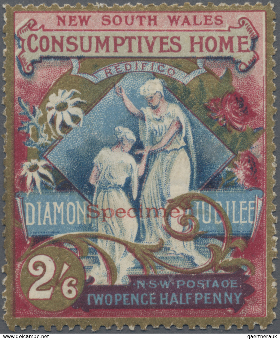 New South Wales: 1897, Diamond Jubilee And Hospital Charity, 2½d. (2s.6d.) Gold/ - Brieven En Documenten