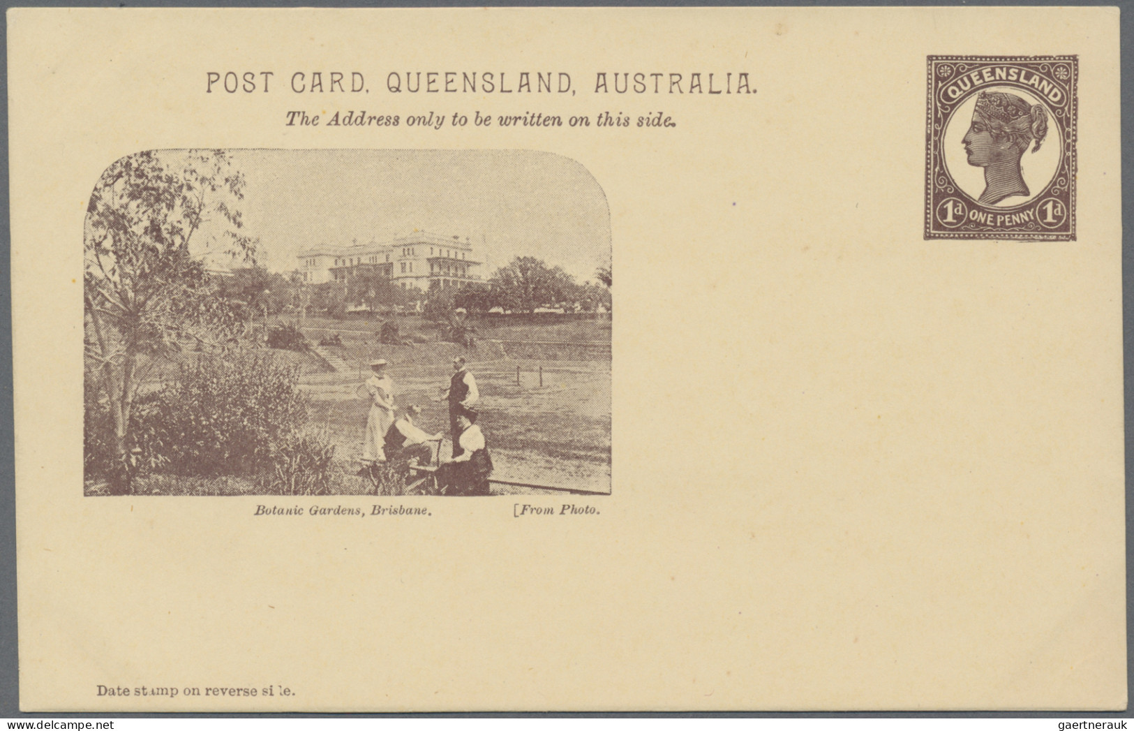 Queensland - Postal Stationery: 1898/1906, 1d Brown And 1d Orange-brown Pictoria - Briefe U. Dokumente