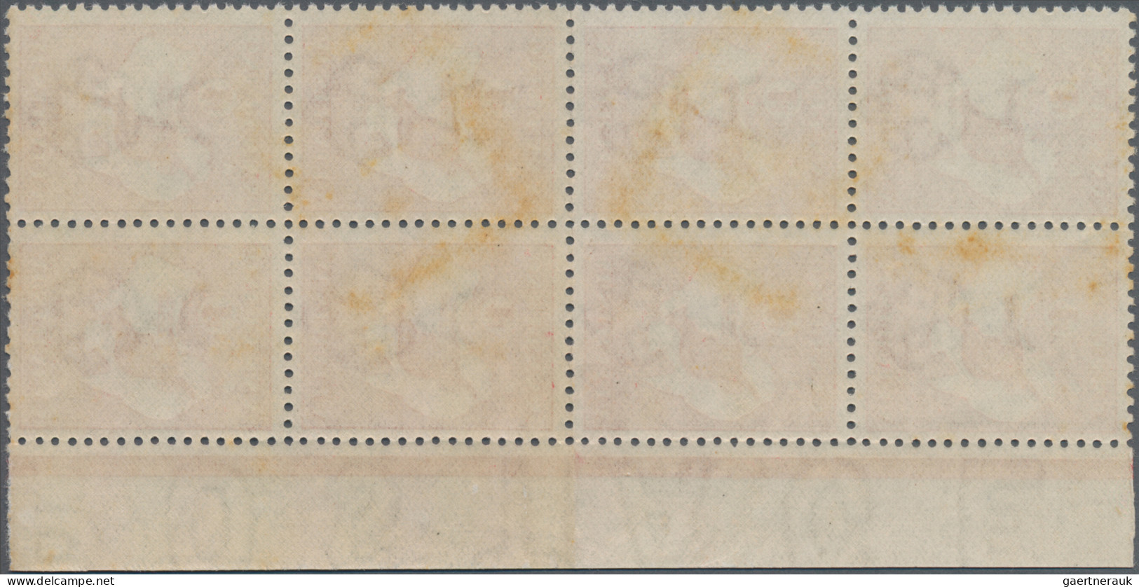 Australia: 1913, Roo 1d, A Right Margin Block Of 8 (2x4), Watermark Inverted, Tw - Neufs