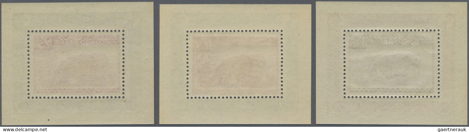 Belgian-Congo: 1949: UPU Mini Sheets, Complete Set Of Eight, Mint Never Hinged. - Altri & Non Classificati