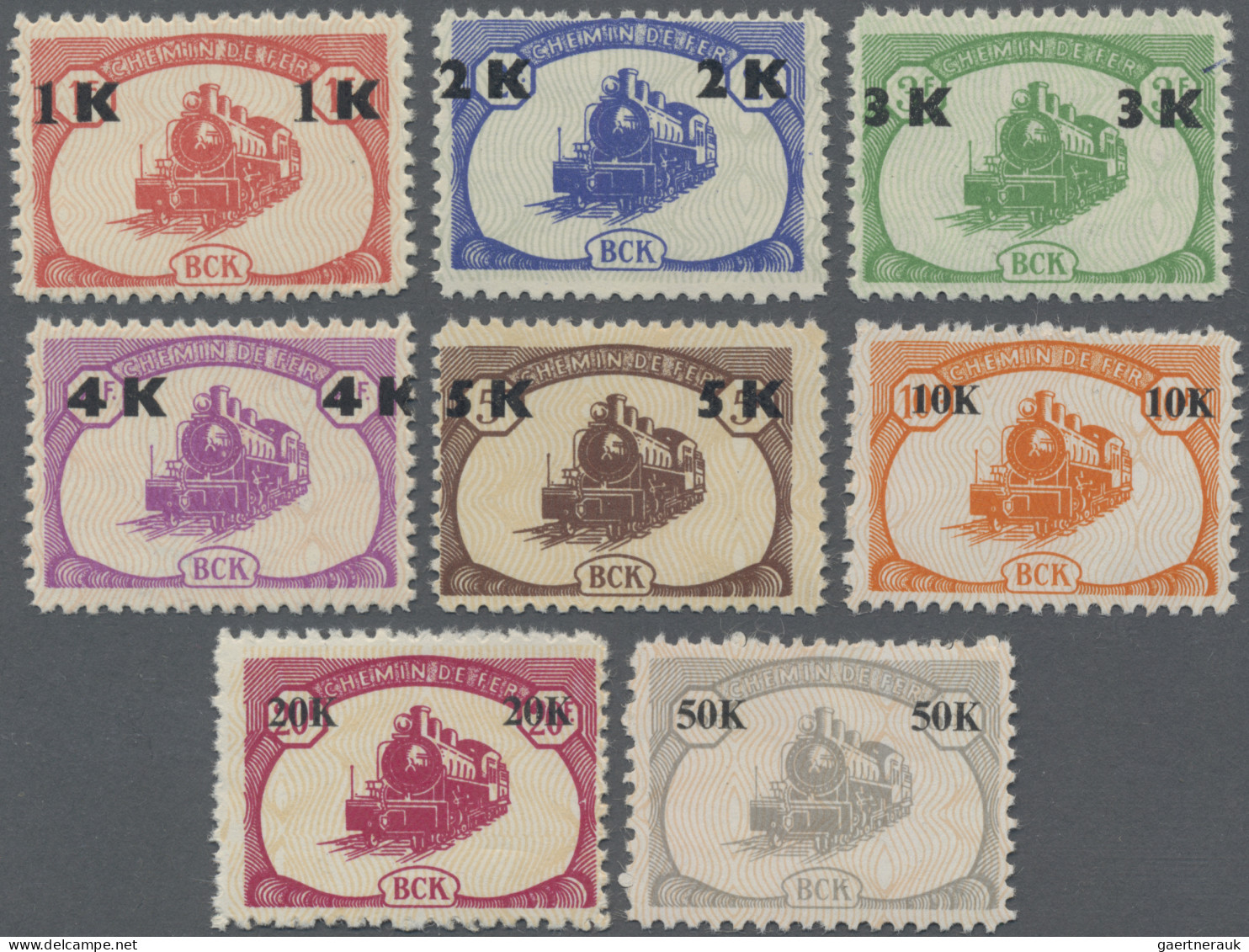 Belgian-Congo: 1967: Railway Parcel Stamps "Compagnie Du Chemin De Fer Du Bas-Co - Autres & Non Classés