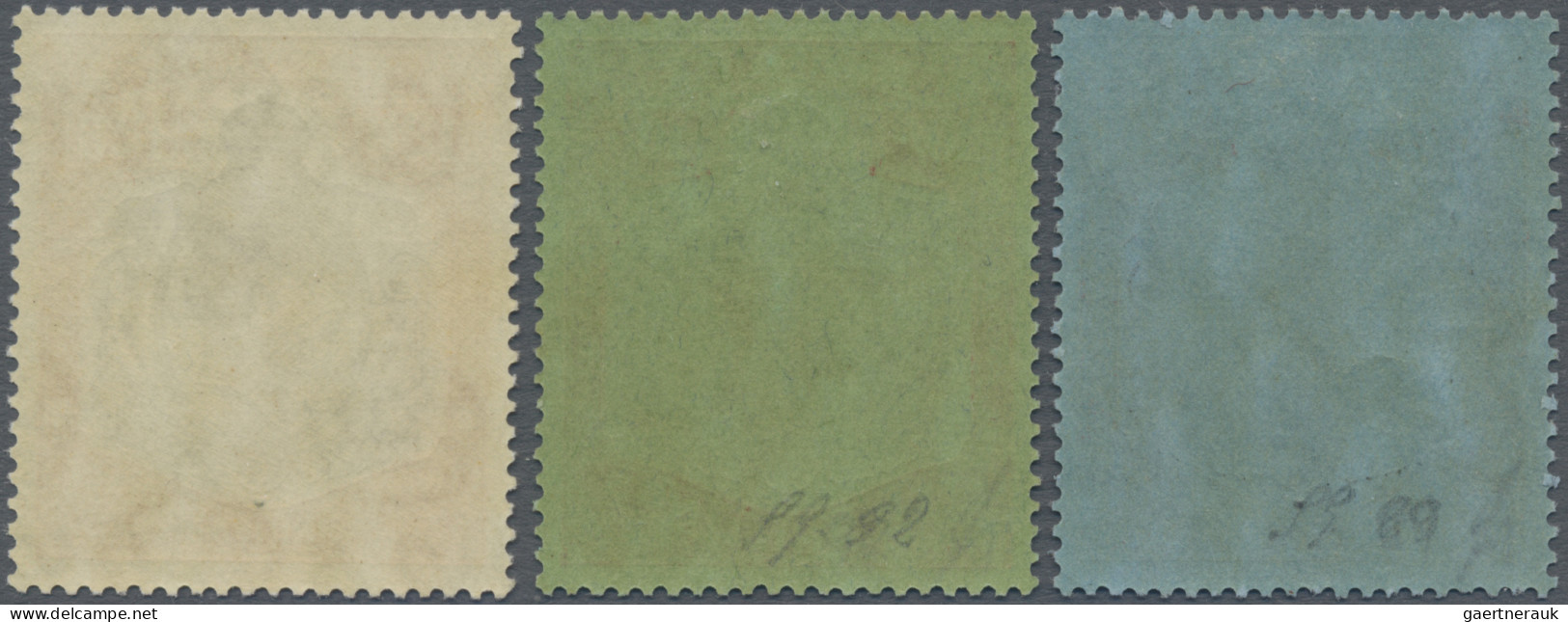 Bermuda: 1936, KGVI 2/6 Sh. Traces Of First Mount, And 10/ Sh. Or 12/ Sh., Mint - Bermudes