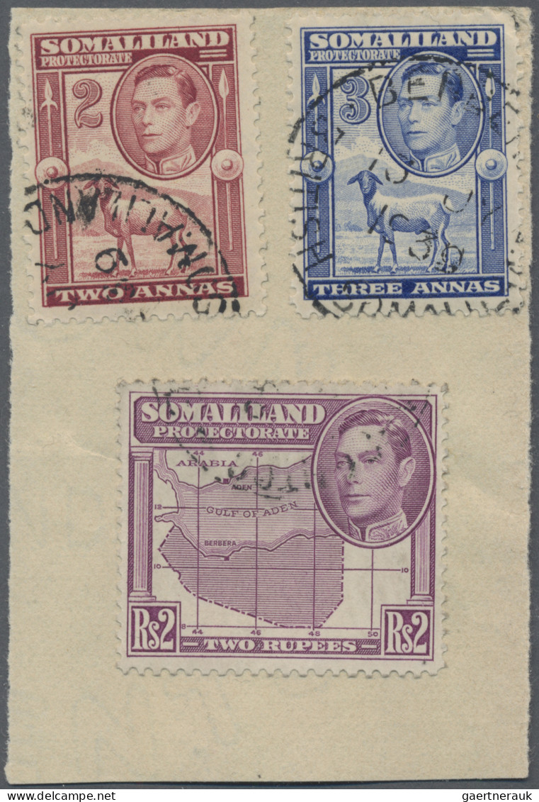 British Somalia: 1938, KGV, "portrait Faces Left", Complete Set Used/cto. In Add - Somalië (1960-...)