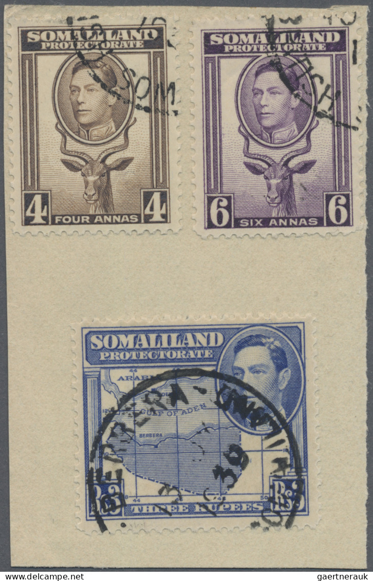 British Somalia: 1938, KGV, "portrait faces left", complete set used/cto. In add