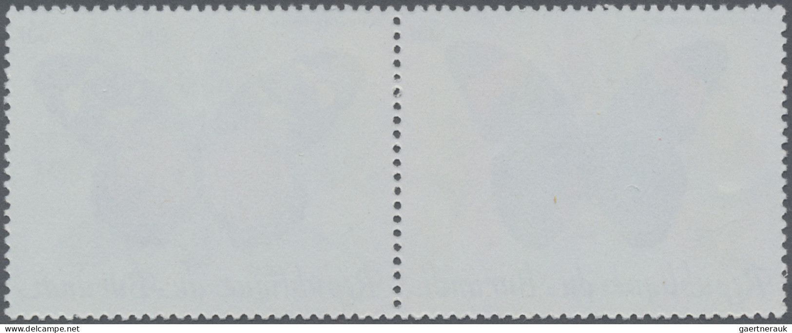 Burundi: 1984: Butterflies, Se-tenant 5 pairs of perforated (COB 385 €) and impe