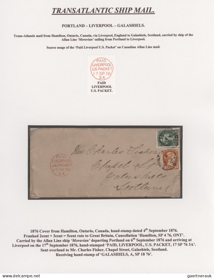 Canada: 1870 5 C. Resp. 2 C.+ 3 C. Each Of 1876 Covers From Hamilton To Galashie - Other & Unclassified