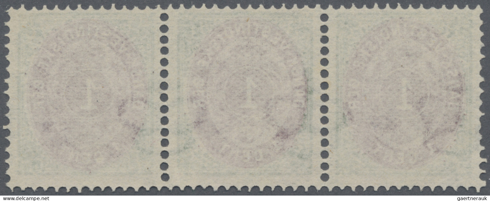 Danish West Indies: 1873 1c. Purple-lilac & Green From 2nd Printing (thick Frame - Denmark (West Indies)