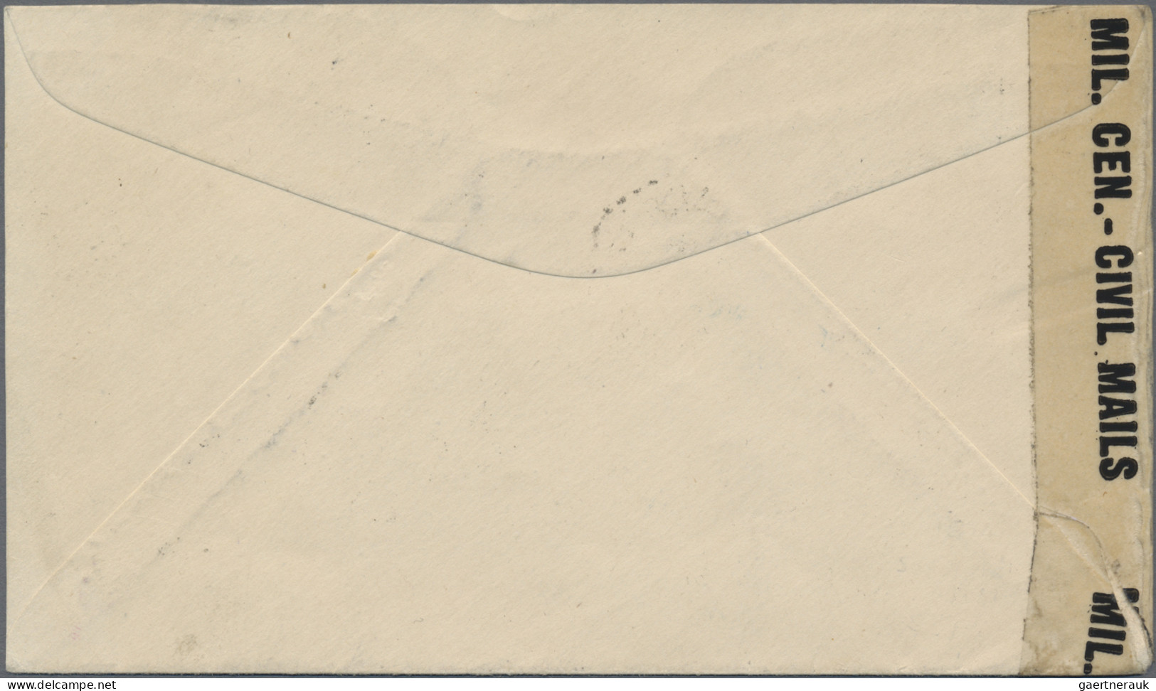 Fezzan: 1947, 2 F Blue "Fort Sebha" And 2.50 F Violet, 3 F Red And 5 F Brown "Mu - Briefe U. Dokumente