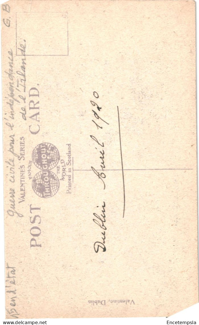 CPA Carte Postale Irlande Dublin Sinn Fein Rebellion Sackville Street Before And After 1920VM80228 - Dublin