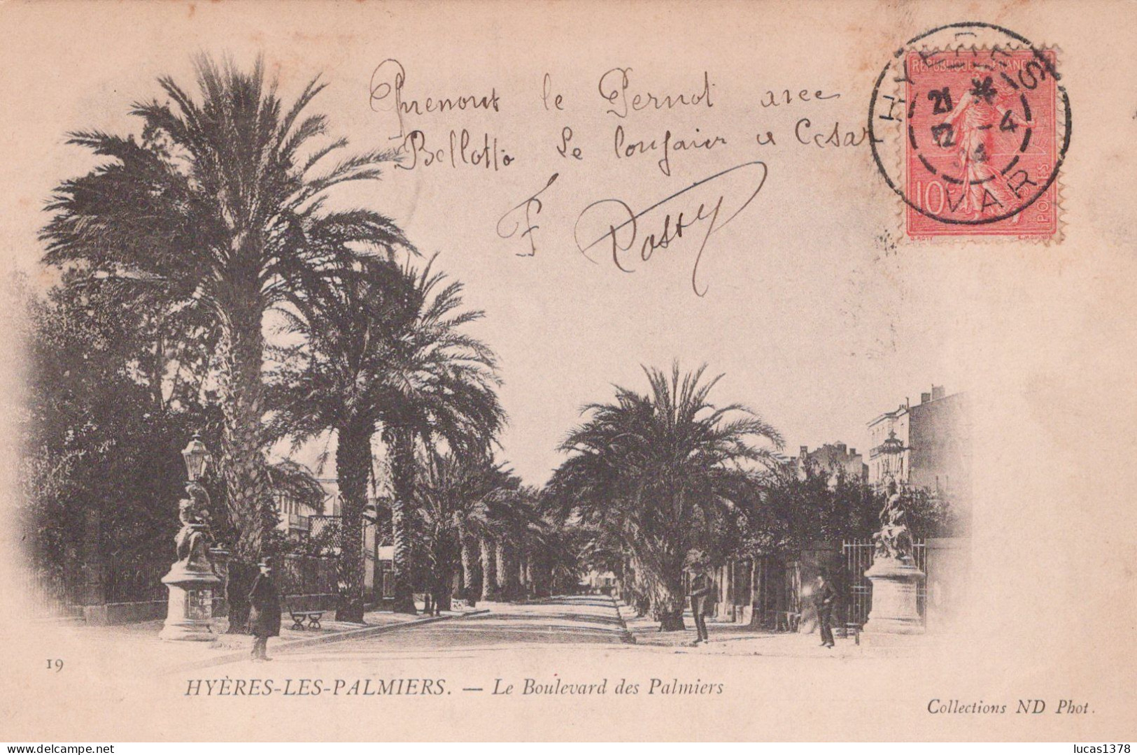 83 / HYERES / LE BOULEVARD DES PALMIERS / PRECURSEUR ND 19 - Hyeres