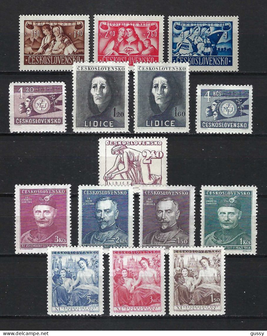 TCHECOSLOVAQUIE Ca.1945-50: Lot De Neufs* - Unused Stamps