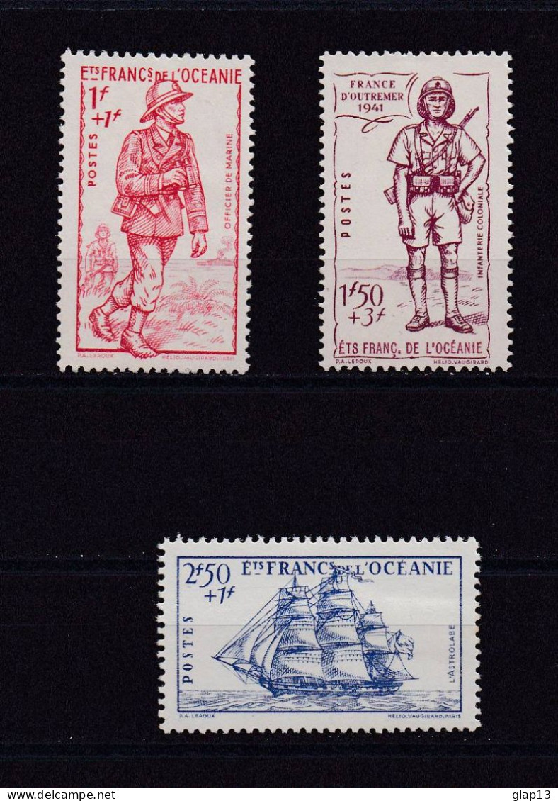 OCEANIE 1941 TIMBRE N°135/37 NEUF AVEC CHARNIERE DEFENSE DE L'EMPIRE - Unused Stamps