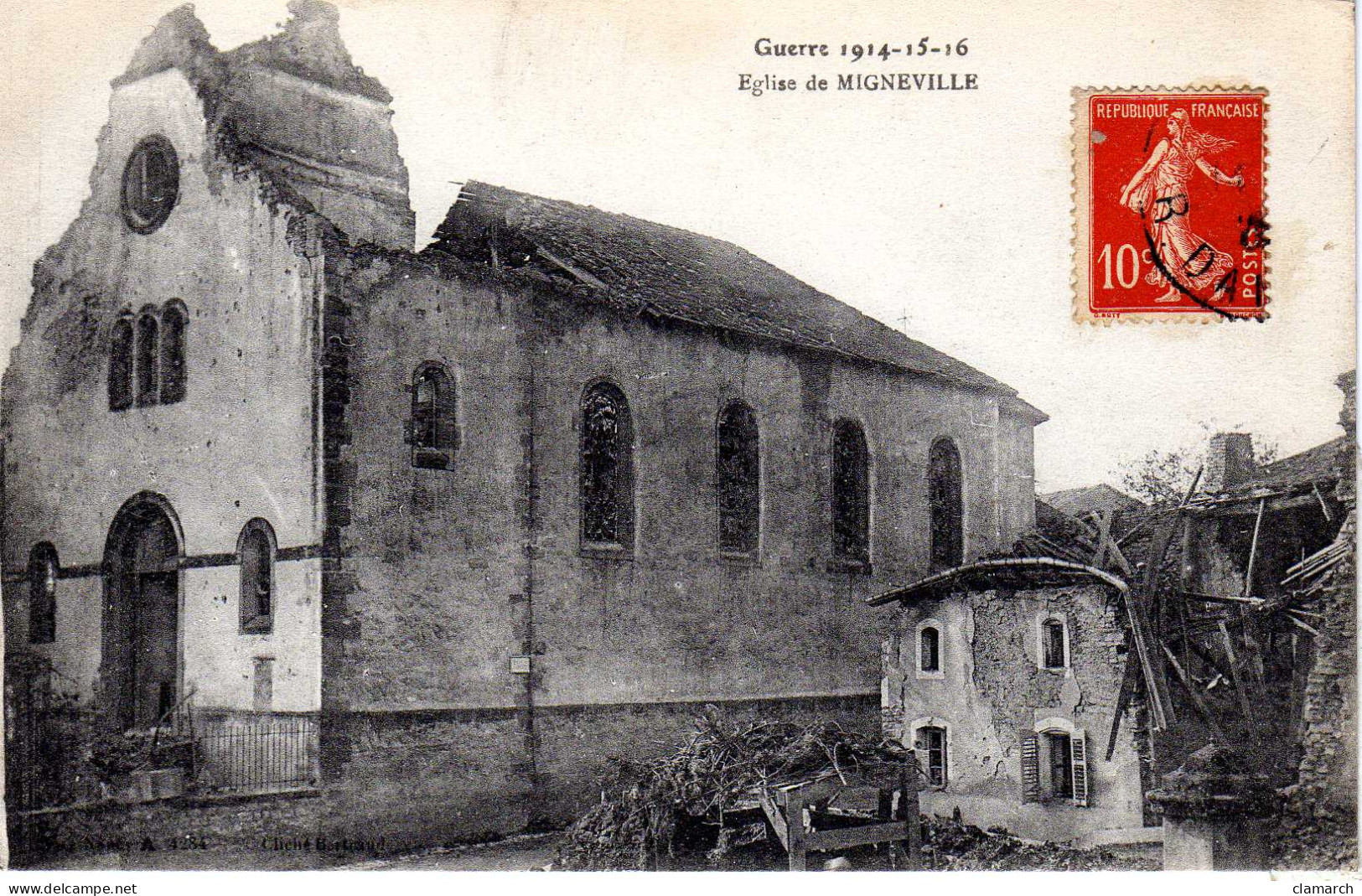 MEURTHE ET MOSELLE-Guerre 1914-15-16-Eglise De Migneville - - Other & Unclassified