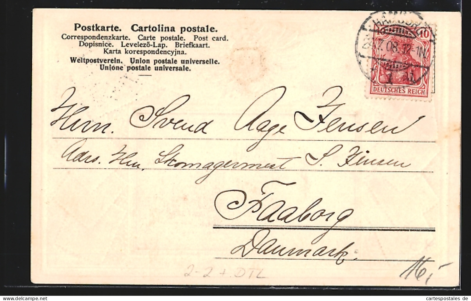 AK Hamburg, Neue Eisenbahnbrücke, Briefmarken  - Postzegels (afbeeldingen)