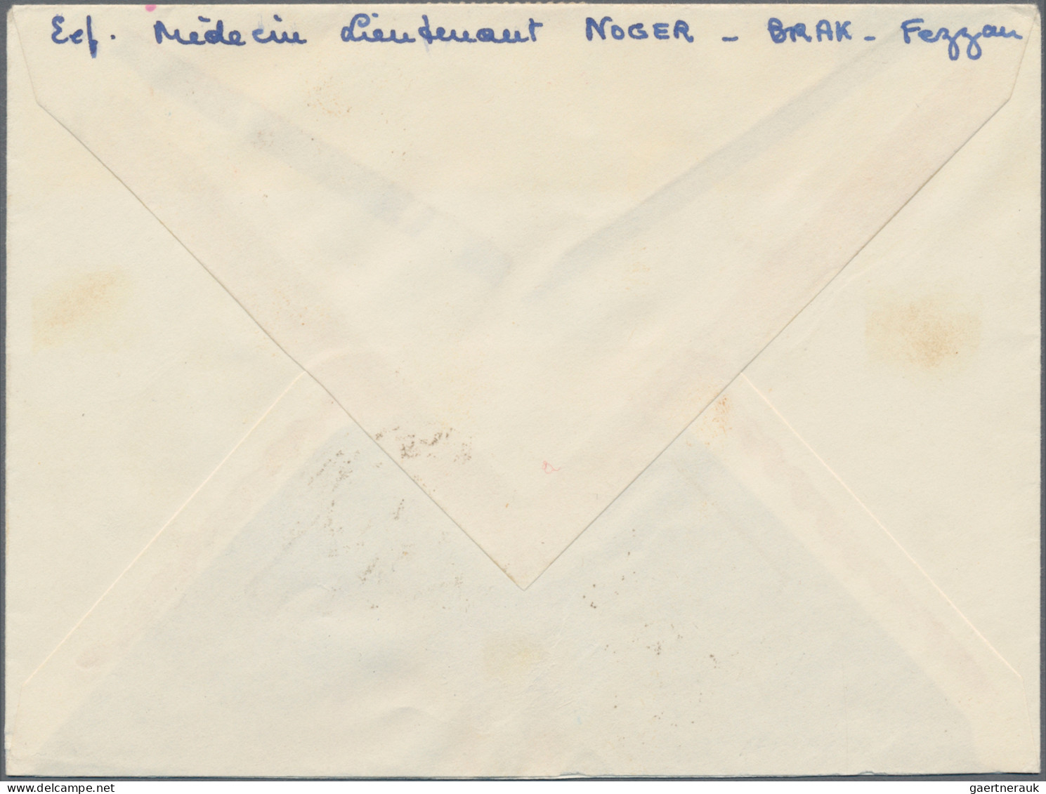 Fezzan: 1951, 1 F Black, 2 F Rose And 12 F Green Tied By Cds "SEBHA 9 3 1951" To - Cartas & Documentos