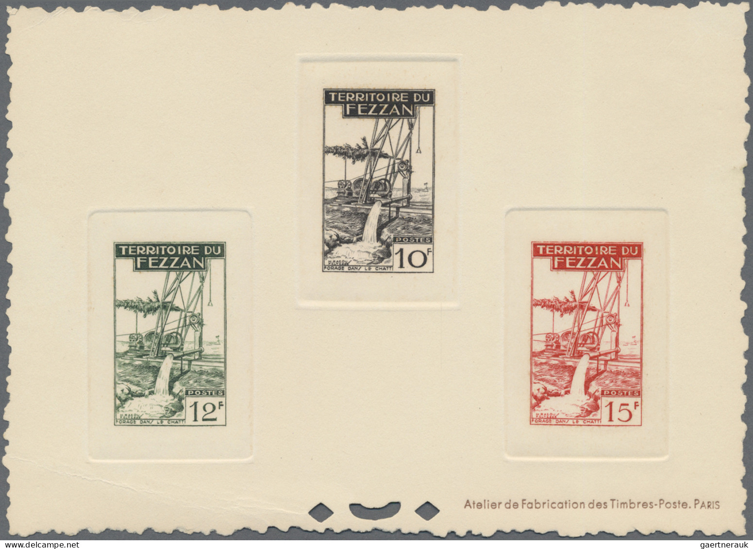 Fezzan: 1951, Definitives, 30 - - 50 F And Airmails 100 F + 200 F, Complete Set - Brieven En Documenten