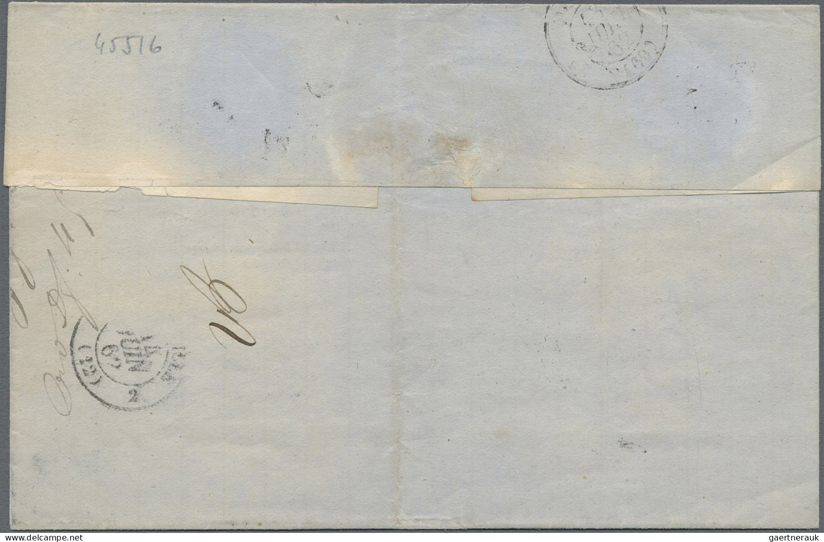 Guadeloupe: 1862, Eagle 10c. Bistre (slight Imperfections) And 40c. Orange, Clea - Cartas & Documentos